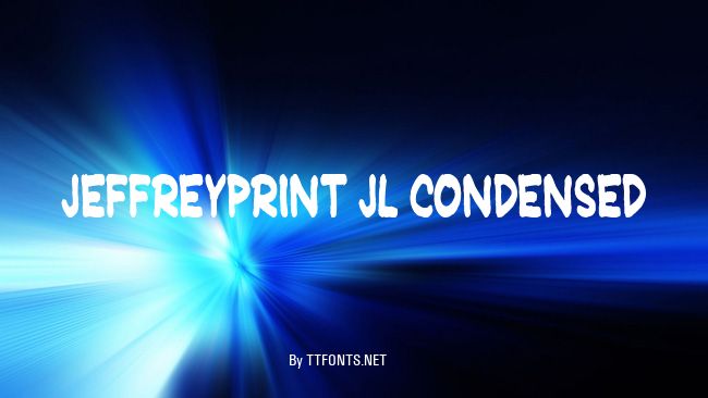 JeffreyPrint JL Condensed example